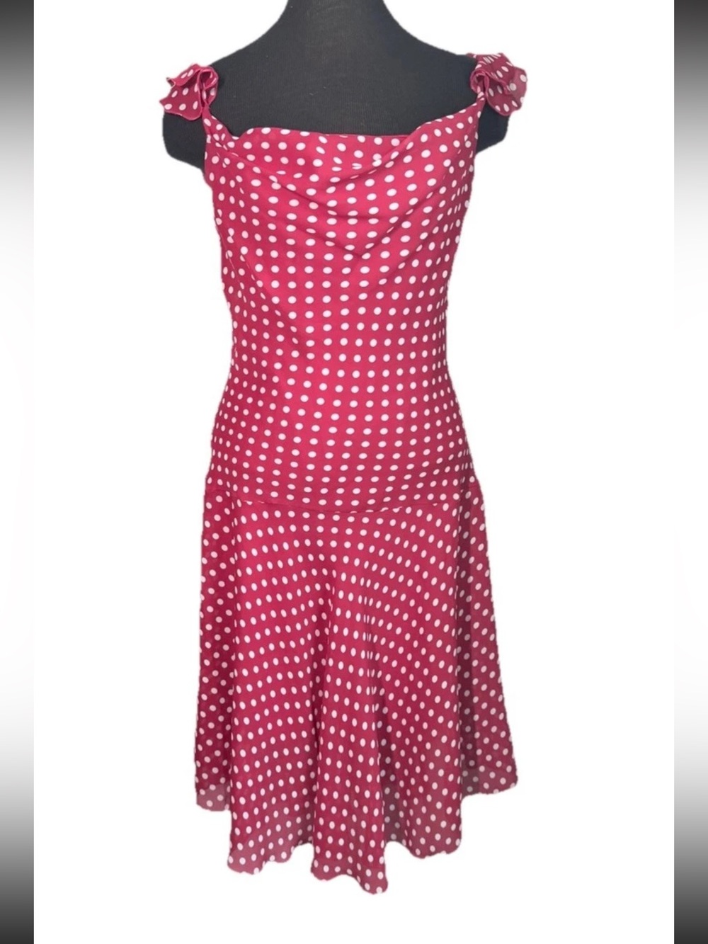 Vintage Fredericks Hollywood Polka Dot Pinup Dress Sz 10